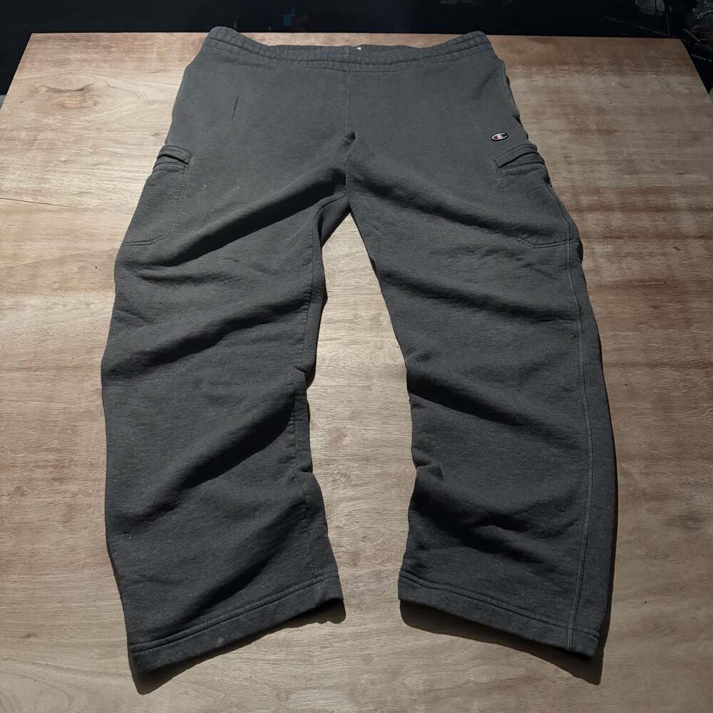 Champion Eco Authentic Gray Cargo Sweatpants Size Large